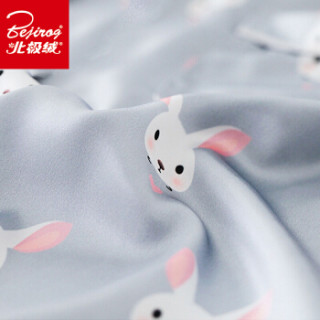 女仿真丝家居服青年韩版短袖睡衣女睡衣气质女士家居服套装 蓝灰小兔