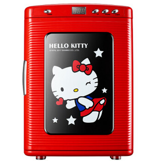 Hello Kitty4L-25L车载冰箱冷暖箱车家两用迷你便携小型制冷加热冷藏学生宿舍保温箱恒温箱 25L红色