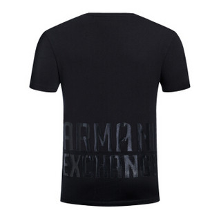 ARMANI EXCHANGE阿玛尼奢侈品男士短袖针织T恤衫3ZZTFK-ZJH4Z BLACK-1200 XL