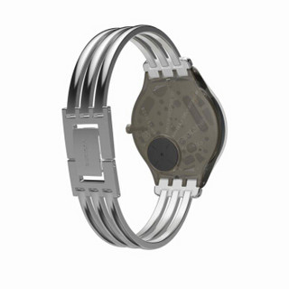 斯沃琪（Swatch）瑞士手表 Skin超薄系列 围栏 不锈钢表带 石英女表SVOM105B
