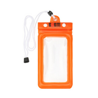 必优美 BUBM户外游泳手机防水袋 游泳水下拍照手机潜水套 漂流触屏气囊防水包 FSD-B外置气囊 橙色