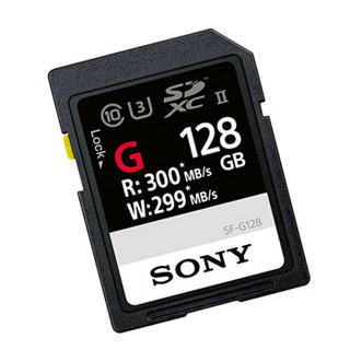 索尼（SONY）128G存储卡 SF-G128 SDXC UHS-II内存卡/SD卡 300MB/S读取速度