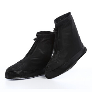 南极人雨鞋套男女通用雨天防水鞋套黑色XXL(42-43)  30CM19D026