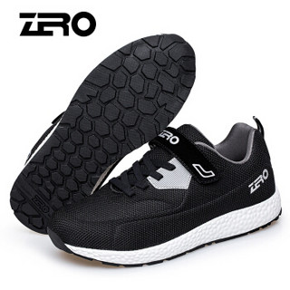 ZERO 中年户外健步防滑耐磨男士运动休闲透气网布健康老人爸爸鞋 K82506M 黑色 40