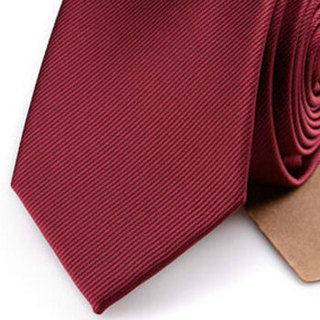 GLO-STORY 手打领带 6cm男士商务正装潮流韩版针织领带礼盒装MLD824059 酒红色