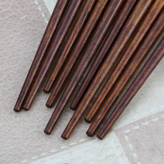 阳光飞歌 楠木老漆筷子套装  22.5cm日式天然实木原木餐具家用筷子5双装WT-004