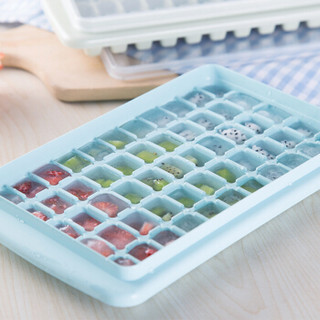 杰凯诺 厨房工具 创意55格冰格 带盖子冰箱制冰盒 DIY制冰器 蓝色