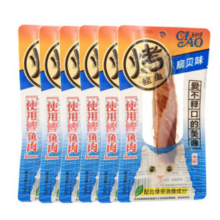 INABA 伊纳宝 烤鲣鱼排 猫粮湿粮 猫零食 扇贝味30g*6包