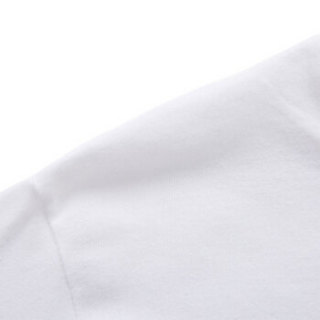 北极绒男装男士打底衫修身V领纯色全棉t恤男士短袖T恤夏季上衣 MDT80019 白色 175/L