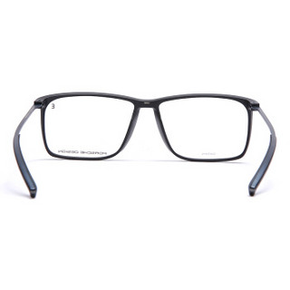 PORSCHE DESIGN保时捷 光学近视眼镜架 男款RXP商务休闲眼镜框全框 P8296A黑色镜框枪蓝色镜腿57mm