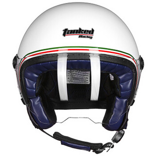坦克（Tanked Racing）摩托车头盔头盔电动车头盔T583四季通用 循环透气舒适  XXL码 白色意大利
