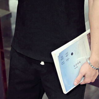 俞兆林（YUZHAOLIN）T恤套装 男士时尚潮流棉麻纯色V领短袖套装A082-A24黑色3XL