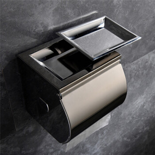 科固（KEGOO）K05016 卫生间擦手纸盒厕纸架 浴室挂件不锈钢烟灰缸置物架