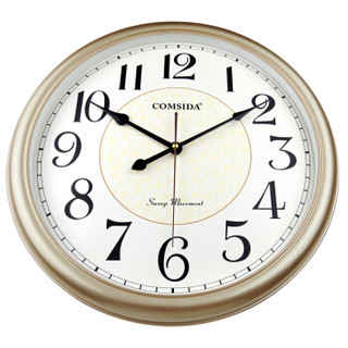 康时达（COMSIDA）挂钟客厅静音时钟现代石英钟时尚钟表创意挂表3088 金色