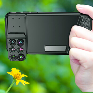 邦克仕(Benks)苹果iPhoneX拍照手机壳 iX手机镜头保护壳 广角鱼眼长焦微距多合一高清摄影保护套 黑色