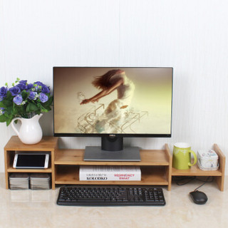 庭好 tinghao 桌面办公竹质电脑增高置物架TH5075