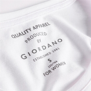 GIORDANO 佐丹奴 女圆领T恤短袖女士百搭修身T恤 05326312