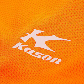 KASON 凯胜 短袖T恤透气羽毛球服男款运动休闲服  羽毛球系列 FAYN007-2 荧光耀橙 XL