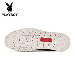 PLAYBOY 花花公子 休闲 潮流英伦系带时尚商务皮鞋 DS81143 黑色 41