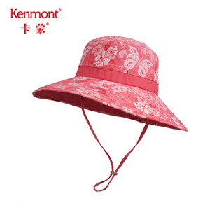 卡蒙（Kenmont）km-3525 防晒户外太阳帽防紫外线夏季遮阳帽女韩版沙滩帽百搭大沿帽子 桃红色 均码 57.5cm