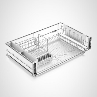 悍高（HIGOLD）303422-4E马丁系列304不锈钢橱柜拉篮抽屉式五金挂件厨房置物架碗架 700柜体（平篮+碗篮）