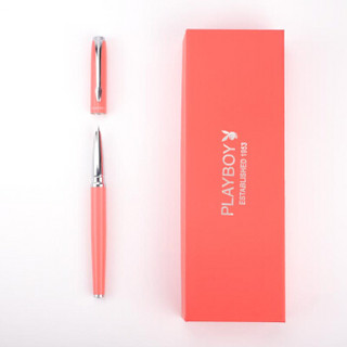 花花公子（PLAYBOY)睿雅系列钢笔 女士成人学生用练字墨水笔 三月红F3103-B