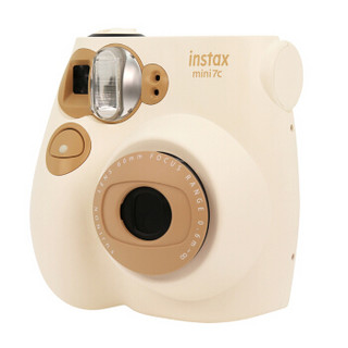 富士一次成像相机（instax）mini7C 相机 奶咖色实用套装（含10张相纸）