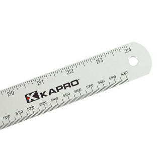 KAPRO 306-30厘米 以色列开普路铝合金直尺公英制测量尺测量绘图尺具尺子