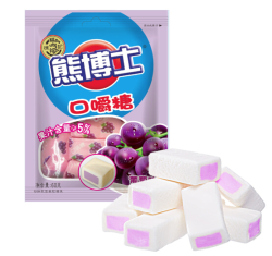 徐福记 熊博士 口嚼糖 葡萄/桔子味 60g *57件