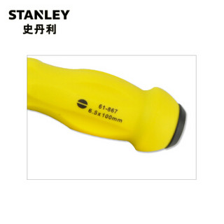 史丹利（Stanley）塑柄一字螺丝批 3mm 5mm 6.5mm 8mm系列螺丝刀 6.5mmx45mm 61-865-23