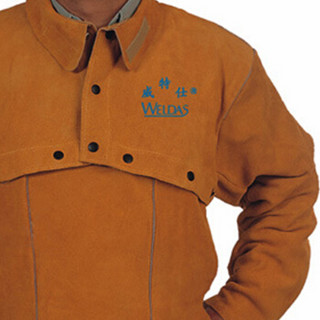 威特仕 / WELDAS 44-2028 金黄色纯牛皮开背式焊服上身焊接工作服 与围身配合使用 XXL 1件