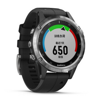 佳明（GARMIN）fenix 5 Plus光电心率北斗三星定位健身音乐时尚NFC支付GPS导航户外旗舰级运动手表飞5银黑色