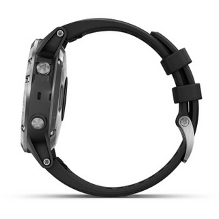 佳明（GARMIN）fenix 5 Plus光电心率北斗三星定位健身音乐时尚NFC支付GPS导航户外旗舰级运动手表飞5银黑色