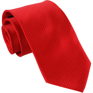 杰尚维格（JASONVOGUE）领带男士8.5cm宽 领带夹袖扣口袋巾4件套商务正装新郎结婚领带 JVTZ001 鲜红色