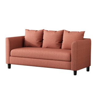 杜沃 沙发 北欧客厅家具 布艺沙发 简约小户型沙发组合 可拆洗三人沙发 懒人沙发 B1 1.82米 橘红