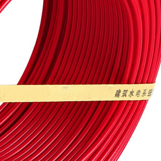 齐鲁（QILU) 电线电缆 BV2.5平方 家装照明电线 国标铜芯 红色100米