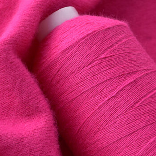 牧心 羊绒线毛线 26/2中细线 手编机织均可 婴儿宝宝毛线 围巾线Z08 亮玫红