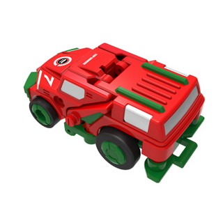 灵动创想 跳跃战士变形玩具车男孩女孩儿童魔幻车神玩具单只装-幸运星 9808（吉普）