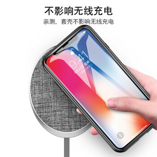 ESCASE 苹果iphoneX手机壳抖音同款网红万磁王 苹果手机壳新款xs防摔潮牌苹果玻璃壳 透明黑边