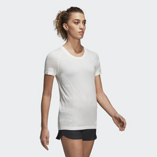 adidas 阿迪达斯   2018秋季 女子 跑步系列 CRU TEE PK W T恤 CY5524 S 白色
