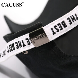 CACUSS B0330帽子男女简约时尚遮阳防晒鸭舌帽潮牌个性情侣棒球帽 黑色