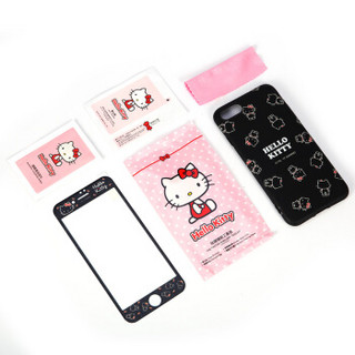 Hello Kitty iPhone7/8手机壳 苹果7/8钢化膜 全包硅胶卡通防摔软壳 魅影凯蒂猫