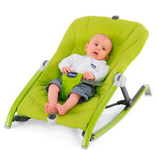 意大利chicco智高 高端轻便出行婴儿摇椅 可折叠摇篮躺椅新生儿安抚椅（绿色）CHIC06079825510000