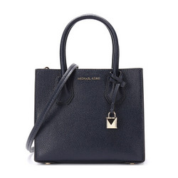 MICHAEL KORS MK 女士MERCER 海军蓝中号手提斜挎包 30F6GM9M2L414