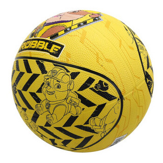 汪汪队立大功（PAW PATROL）儿童玩具球 宝宝拍拍球男孩橡胶篮球 充气皮球幼儿园运动玩具 小砾5号黄色B501-1