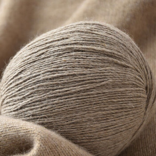 奥丝布莱特 羊绒线 毛线 21/3中粗线 手编机织均可 婴儿宝宝毛线 围巾线J02 浅驼色
