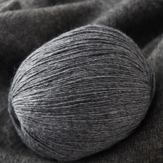 奥丝布莱特 羊绒线 毛线 21/3中粗线 手编机织均可 婴儿宝宝毛线 围巾线J02 中灰色