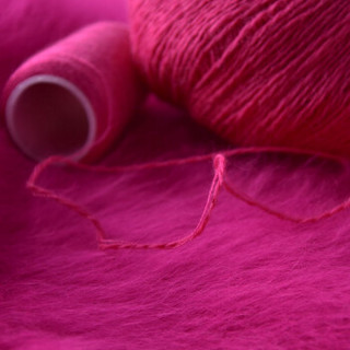 奥丝布莱特 羊绒线 长毛毛线 14/2中粗线 手编机织均可 婴儿宝宝毛线 围巾线J05 浅玫红