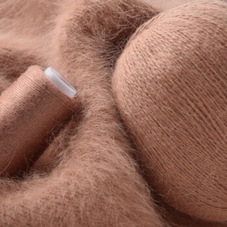 奥丝布莱特 羊绒线 长毛毛线 14/2中粗线 手编机织均可 婴儿宝宝毛线 围巾线J05 红棕色