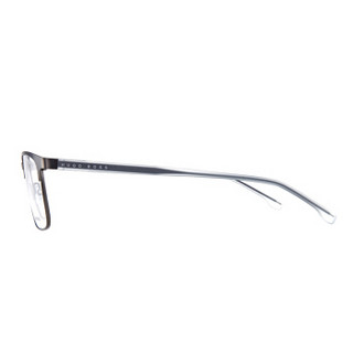 雨果博斯（HUGO BOSS）眼镜框 男士商务深灰色金属近视眼镜架超轻方框潮款光学镜框 0967-FRE-18-56